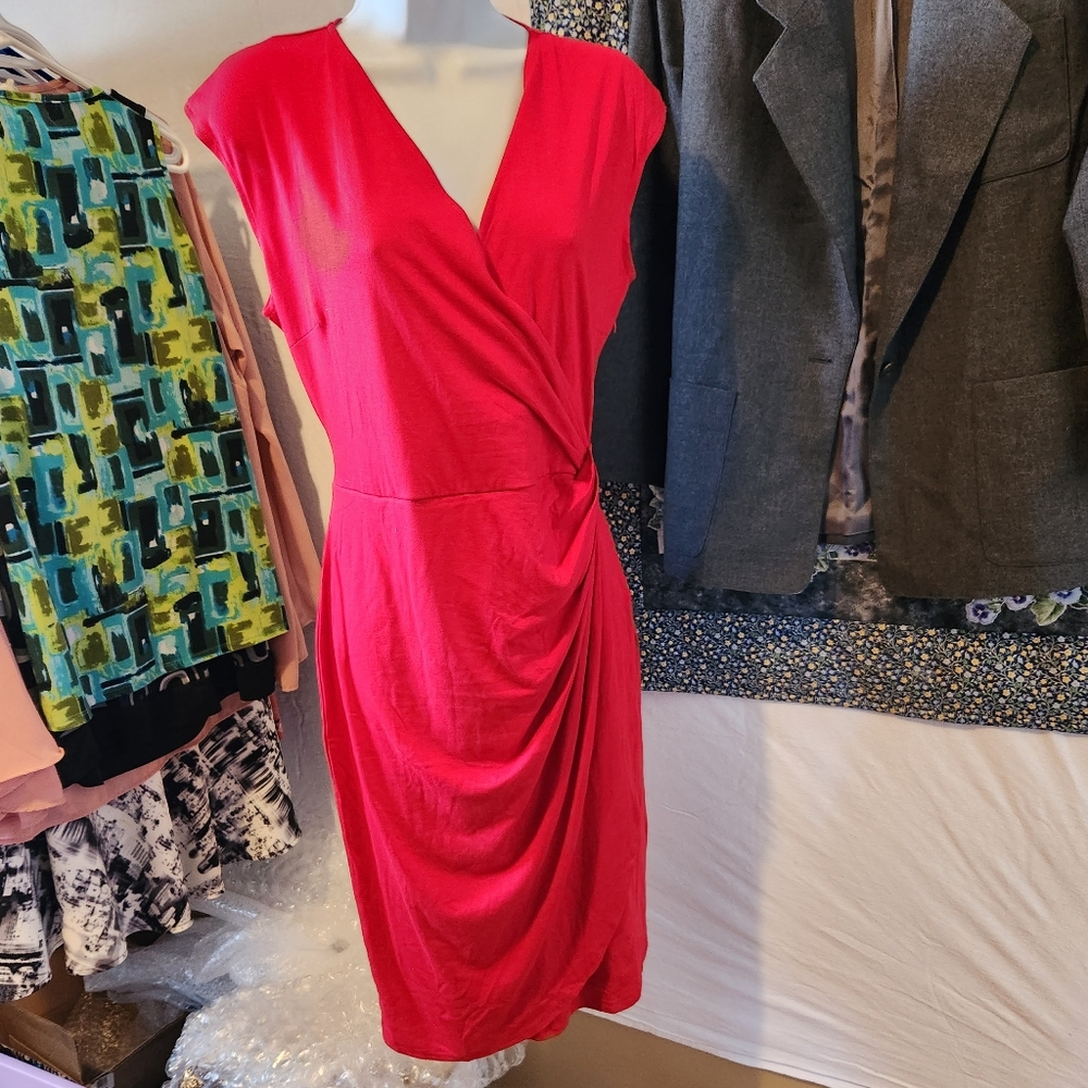 Bery Red "wrap" look dress